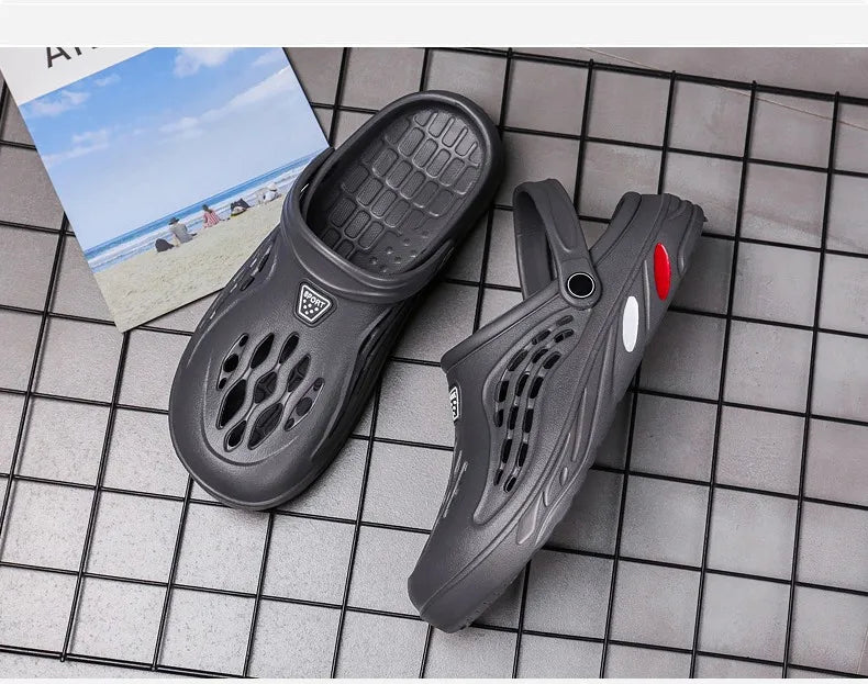 Male Slippers EVA Outdoor Vacation Simple Sandals Indoor Anti-slip Waterproof Clogs Off White Shose Summer Platform Shoes