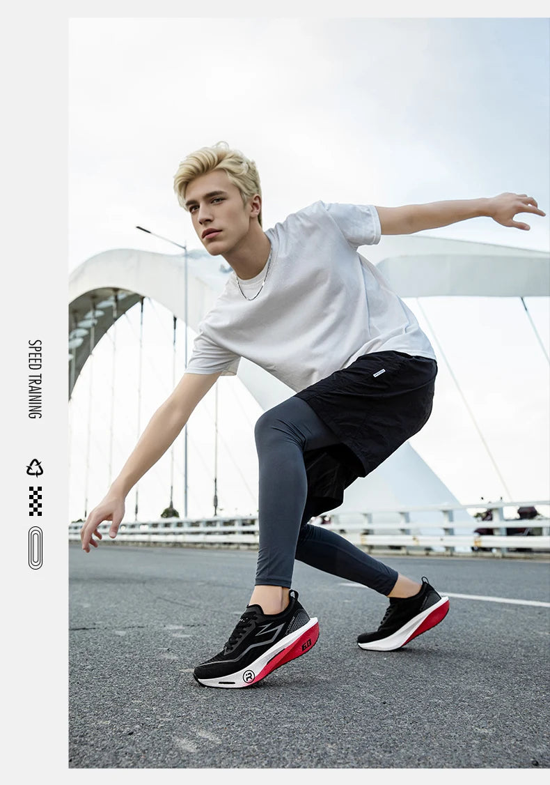 New Sports Shoes for Men Women Running Sneakers Carbon Plate Male Marathon Racing Shock-absorbing Athletics Sport Training Shoes