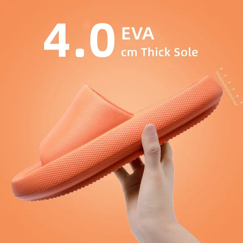 Big Size 48 49 Men Slippers Women Soft EVA Platform Thick Sole Slides Summer Beach Sandals Couples Home Anti-Slip Bathroom Shoes