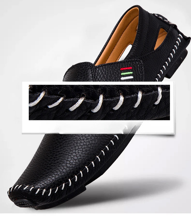 Men's Moccasins Summer Walking Breathable Casual Shoes Flat Shoes