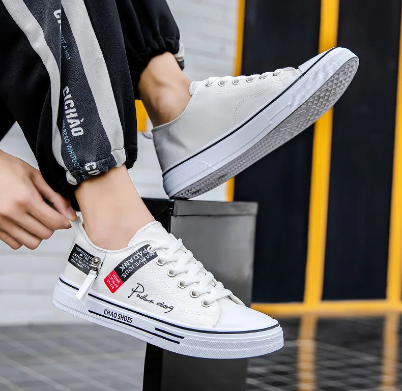 Fashion Men's Canvas Shoes Summer Breathable Men Casual Shoes Outdoor High Quality Sneakers Comfortable Low-Top Men tennis Shoes