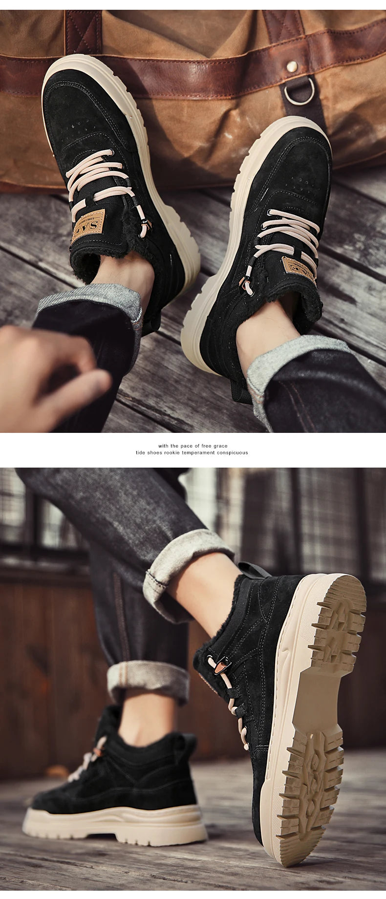Loafers Casual Sneaker Casual Shoes Leather Shoes Male Sneakers Sports and Leisure High Boots Winter Sport Shoes for Men Fashion