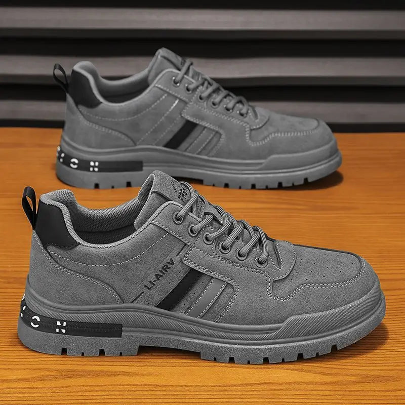 Oulylan Men's Luxury Running Shoes Breathable Skateboarding Shoes Black Thick Soled Comfortable Casual Sports Shoes Denim Boots