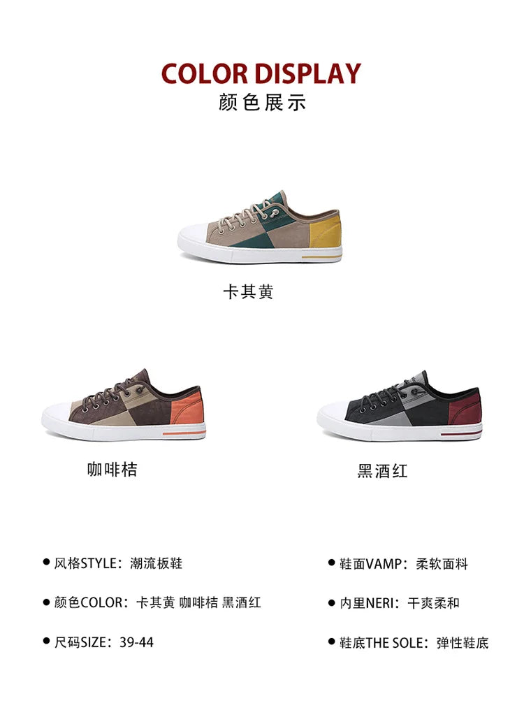Men Sneakers Casual Shoes Men Flat Brand Fashion Canvas Shoes Comfortable Driving Tennis Sports Shoes Student