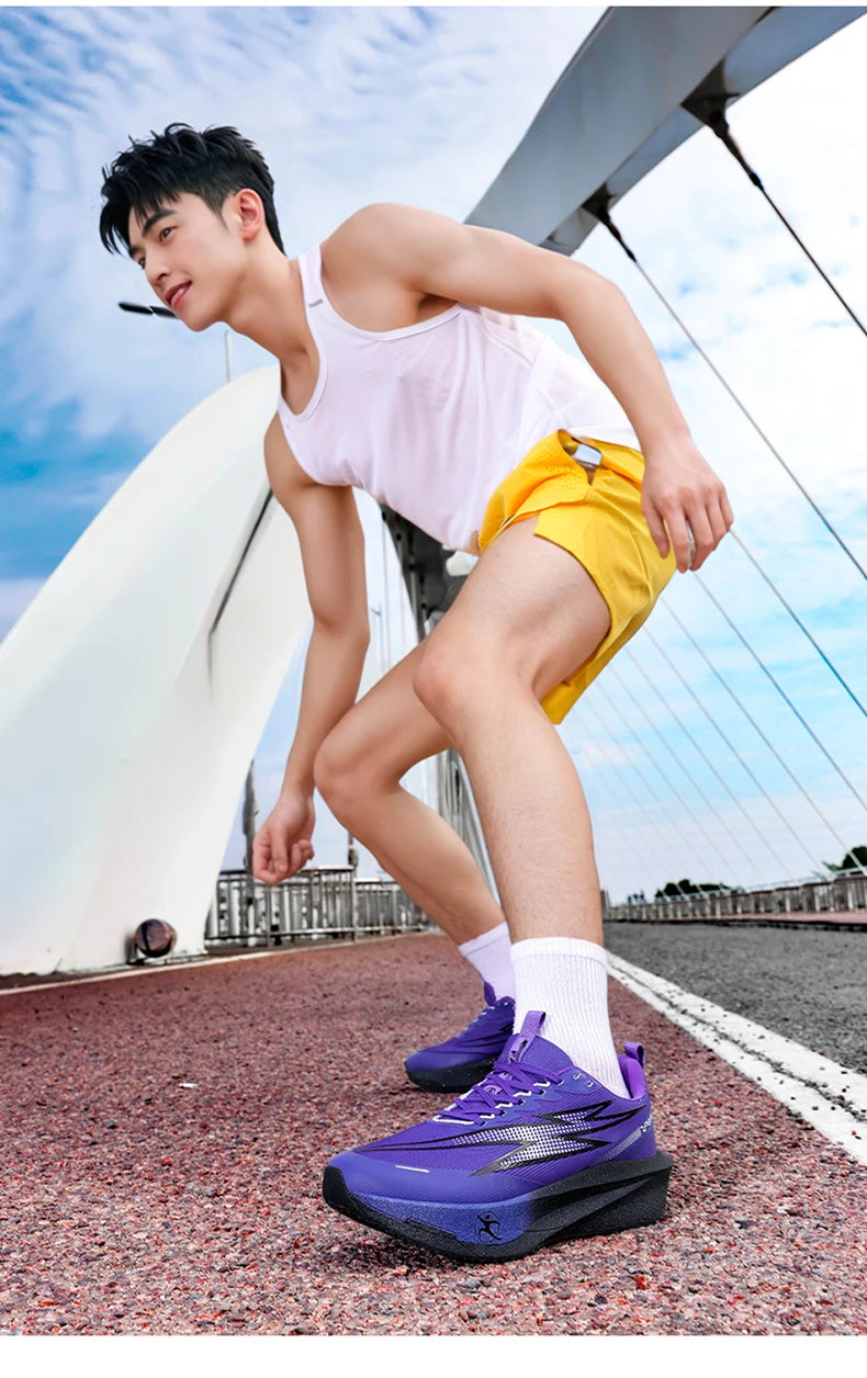 Running Shoes Marathon Carbon Board Air Cushion Men Sports Breathable Lightweight Women's Comfortable Athletic Nonskid Sneakers
