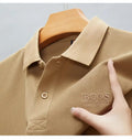 2025 Summer New Brand Embroidered Men's 100% Cotton Short Sleeve Polo Shirt Casual Breathable Top Tshirt Hot Selling