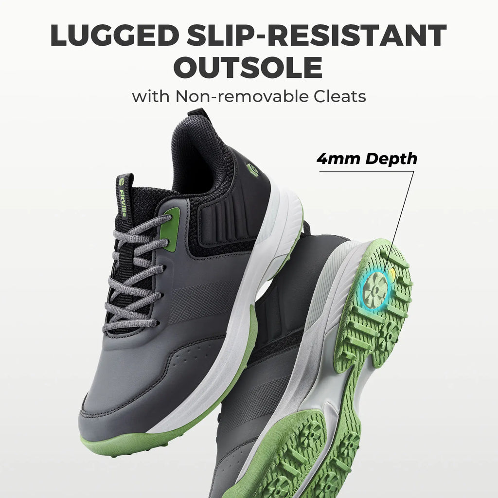 Fittington Professional Golf Shoes Wide Man Casual Sneakers Cushioning Outdoor Water Resistant Sport Shoes for Men with Spike