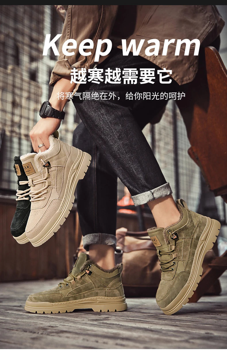 Loafers Casual Sneaker Casual Shoes Leather Shoes Male Sneakers Sports and Leisure High Boots Winter Sport Shoes for Men Fashion