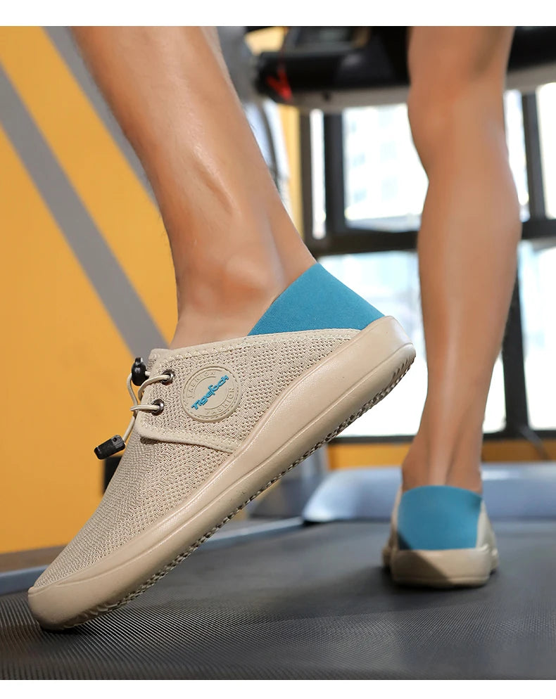 Hot Summer Mesh Men's Shoes Fashion Breathable Men Casual Shoes Handmade Flat Wading Shoes Outdoor Men Sneakers Big Size 38-46