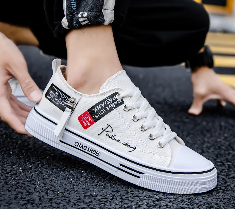 Fashion Men's Canvas Shoes Summer Breathable Men Casual Shoes Outdoor High Quality Sneakers Comfortable Low-Top Men tennis Shoes