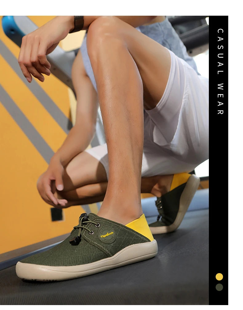 Hot Summer Mesh Men's Shoes Fashion Breathable Men Casual Shoes Handmade Flat Wading Shoes Outdoor Men Sneakers Big Size 38-46