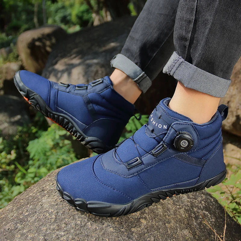 Men Winter Boots Outdoor Barefoot Boots for Women Ankle Boots Plush Warm Snow Shoes Non-slip Sneakers Plus Size Couple Shoes