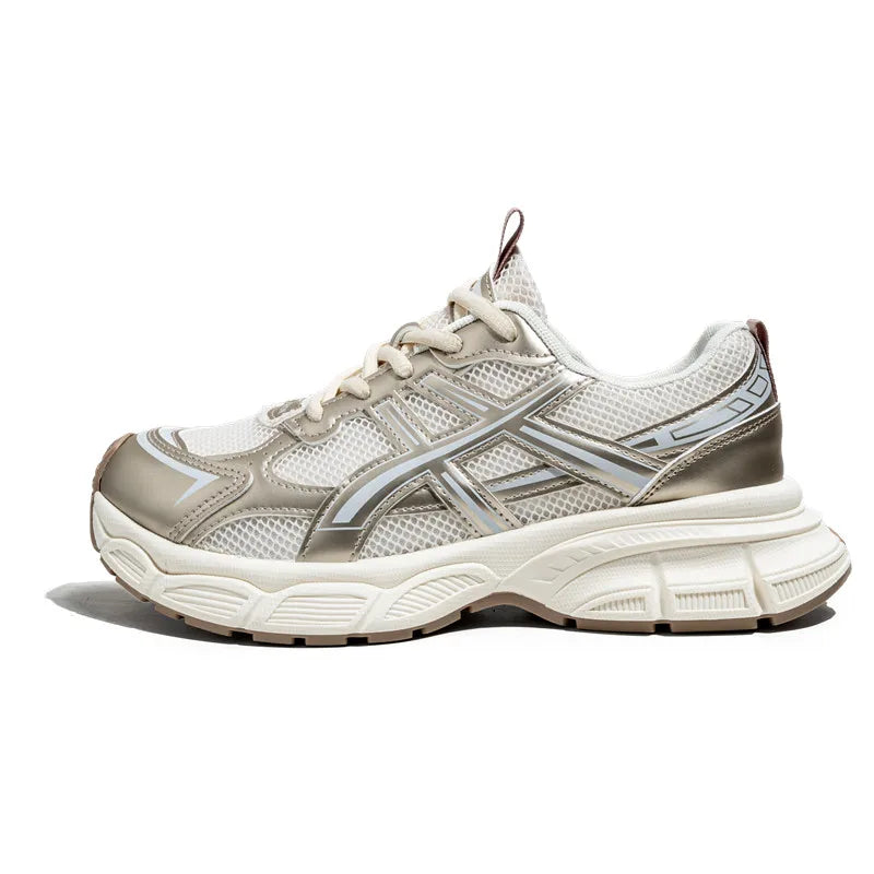 Men Breathable Casual Shoes Trendy Lace Up Vulcanized Sports Shoes Male Thick Sole Non-slip Dad Shoes Large Size 48