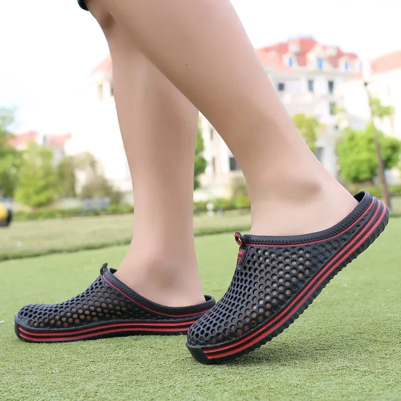 YRZL Men Slippers Lightweight Breathable Fashion Women Shower Slipper High Quality Beach Couple Flip Flop Swimming Shoes