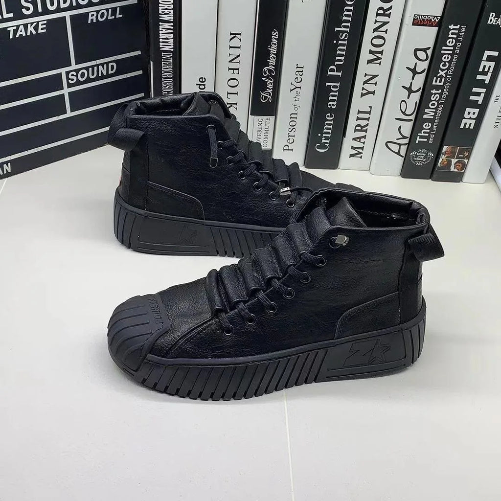2025 Autumn and Winter Men Boots Increased Boots Lace-up Casual Shoes Board Shoes High Quality Outdoor Boot British Style New