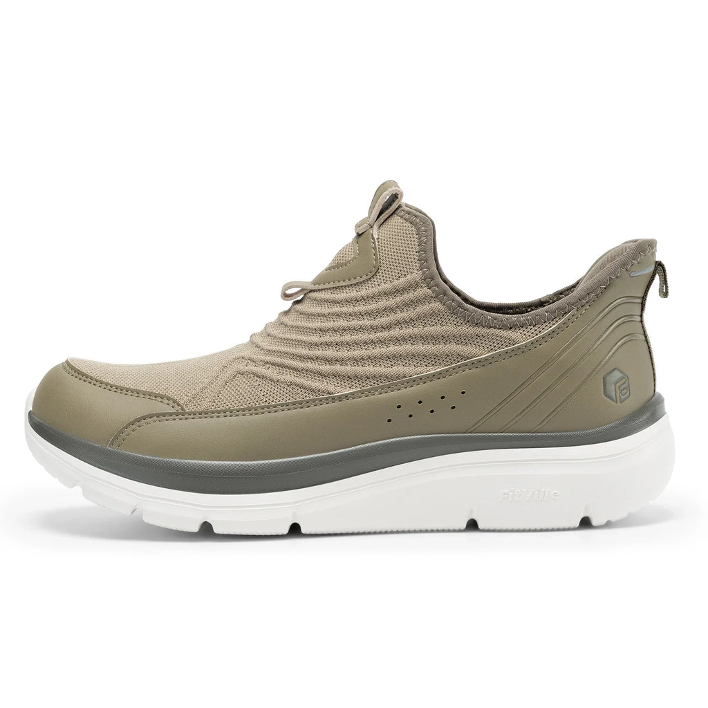 Fitville Wide Men'S Slip-On Running Shoes Lightweight Breathable Outdoor Casual Sports Walking Shoes Sneakers For Swollen Feet