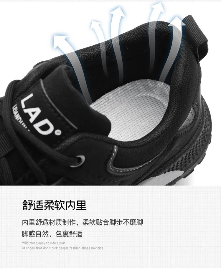 High Quality Men's Sneakers Classics Men Lace-up Shoe for Outdoor Breathable Hiking Shoes Comfortable Sneakers Male Safety Shoes