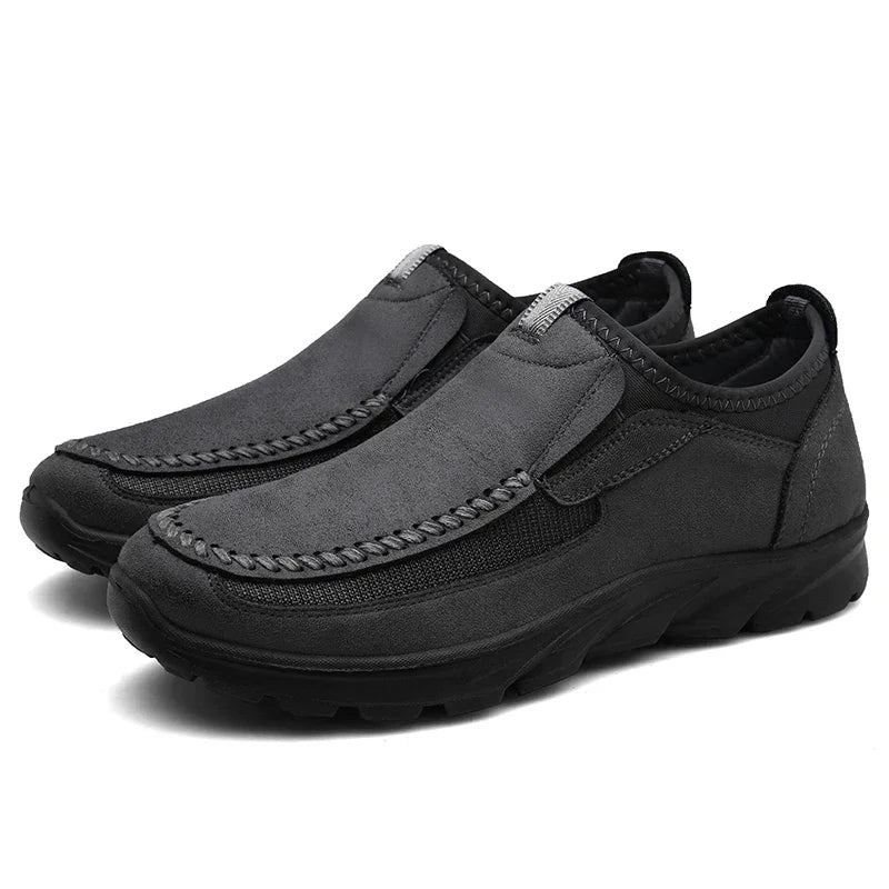 Leather Men Casual Shoes Comfortable Man Walking Runnning Sneakers Breathable Man Loafers Slip on Driving Shoes Zapatos Size 48