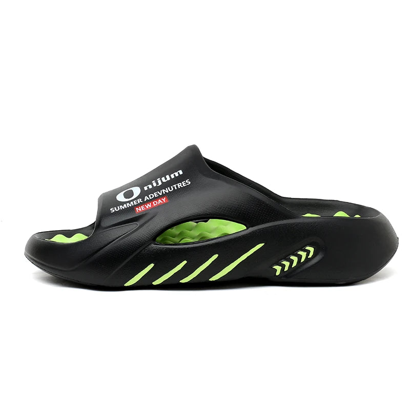 Men Slippers 2024 Summer New Platform Slides Sandals EVA Soft-sole Men Shoes Indoor Outdoor Walking Beach Shoes Flip Flops
