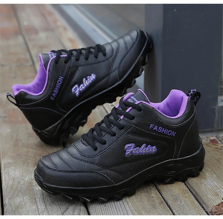 New 2025 Autumn Winter Sneakers Women Comfort Soft Sole Non Slip Casual Shoes for Women PU Waterproof Sport Shoes Zapatillas