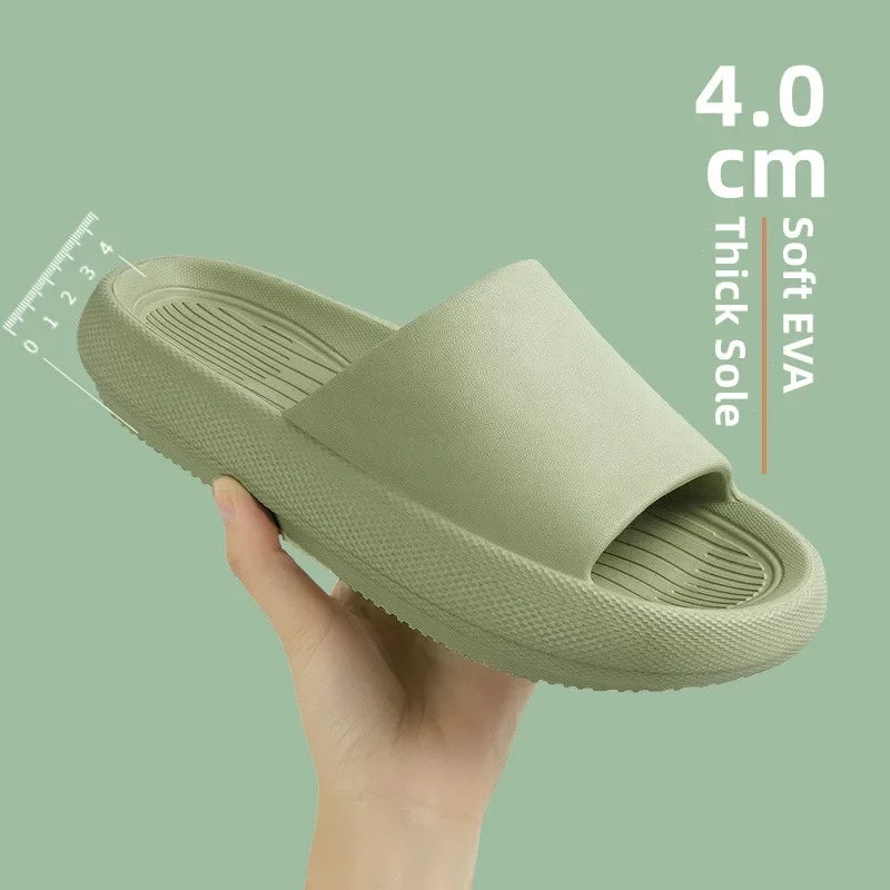 Big Size 48 49 Men Slippers Women Soft EVA Platform Thick Sole Slides Summer Beach Sandals Couples Home Anti-Slip Bathroom Shoes