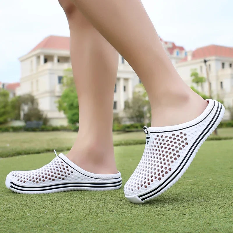 YRZL Men Slippers Lightweight Breathable Fashion Women Shower Slipper High Quality Beach Couple Flip Flop Swimming Shoes