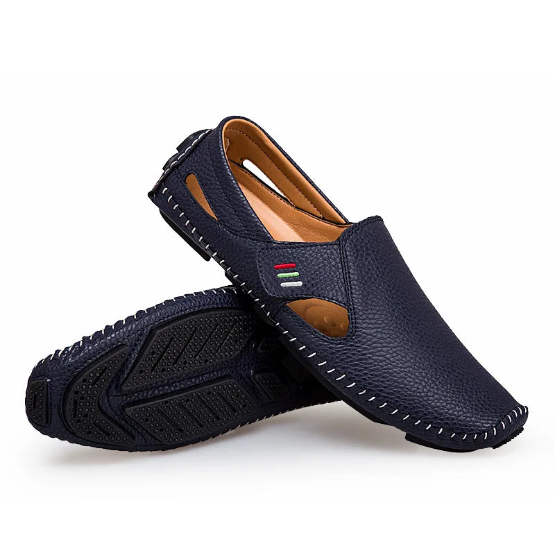 Men's Moccasins Summer Walking Breathable Casual Shoes Flat Shoes
