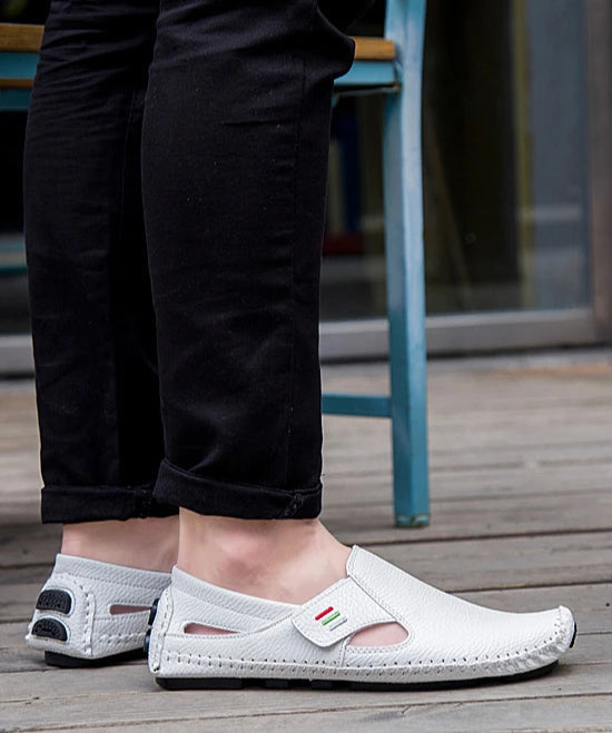Men's Moccasins Summer Walking Breathable Casual Shoes Flat Shoes