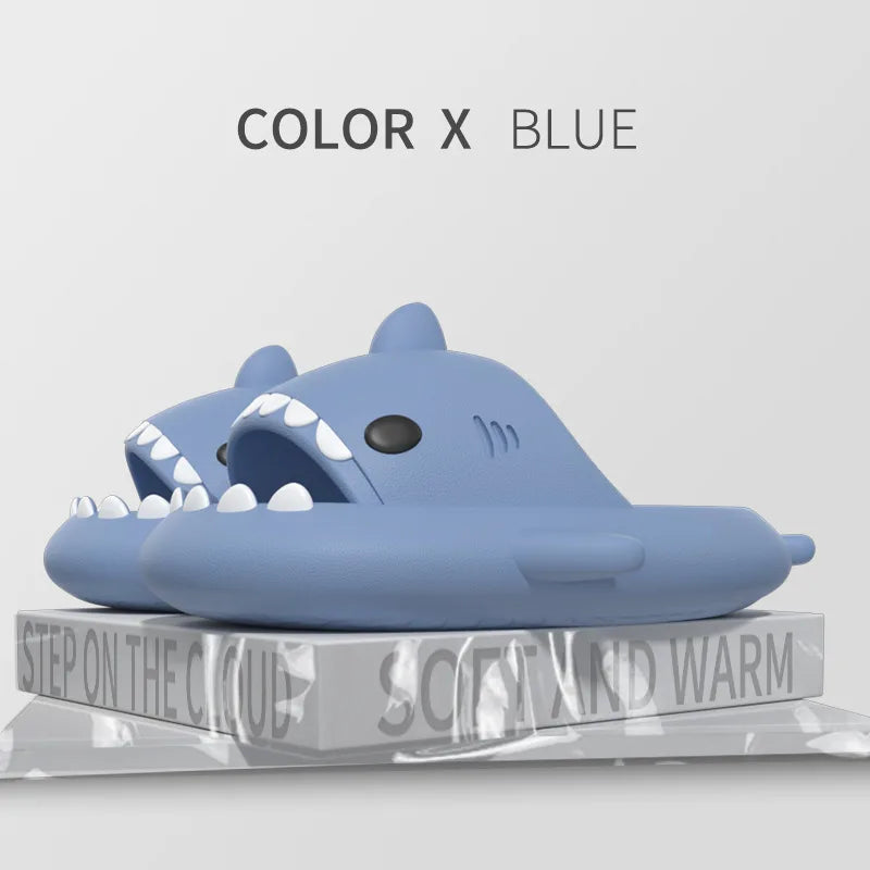 2024 Summer Shark Slippers Women Slides Men Bathroom Flip Flops Home Anti-Skid Flat Shoes Outdoor Fins Removable Slides Sandals