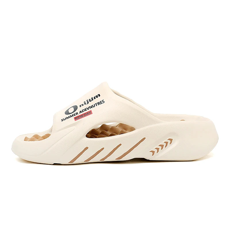 Men Slippers 2024 Summer New Platform Slides Sandals EVA Soft-sole Men Shoes Indoor Outdoor Walking Beach Shoes Flip Flops