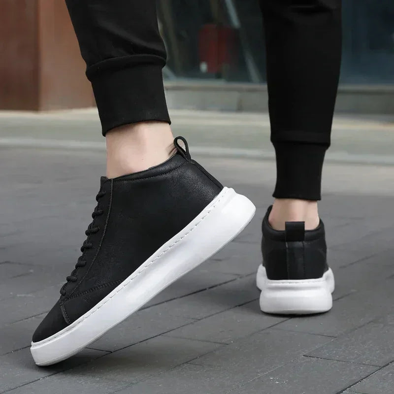 Shoes for Men Fashion Casual Sports Shoes Male Sneakers Trend Genuine Leather 2023 New Flat Running Shoes Large Size 39-46 White