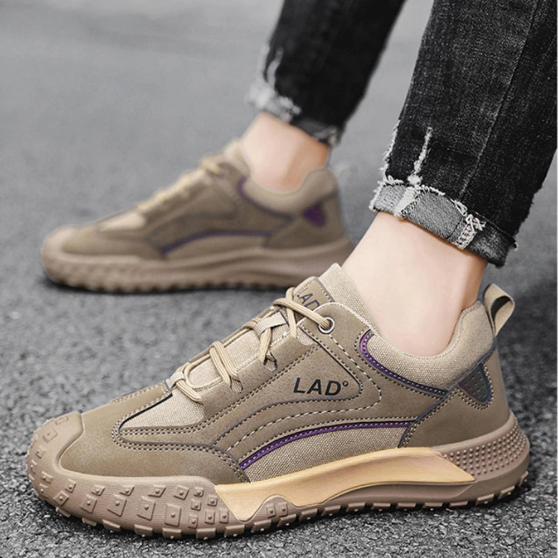 High Quality Men's Sneakers Classics Men Lace-up Shoe for Outdoor Breathable Hiking Shoes Comfortable Sneakers Male Safety Shoes