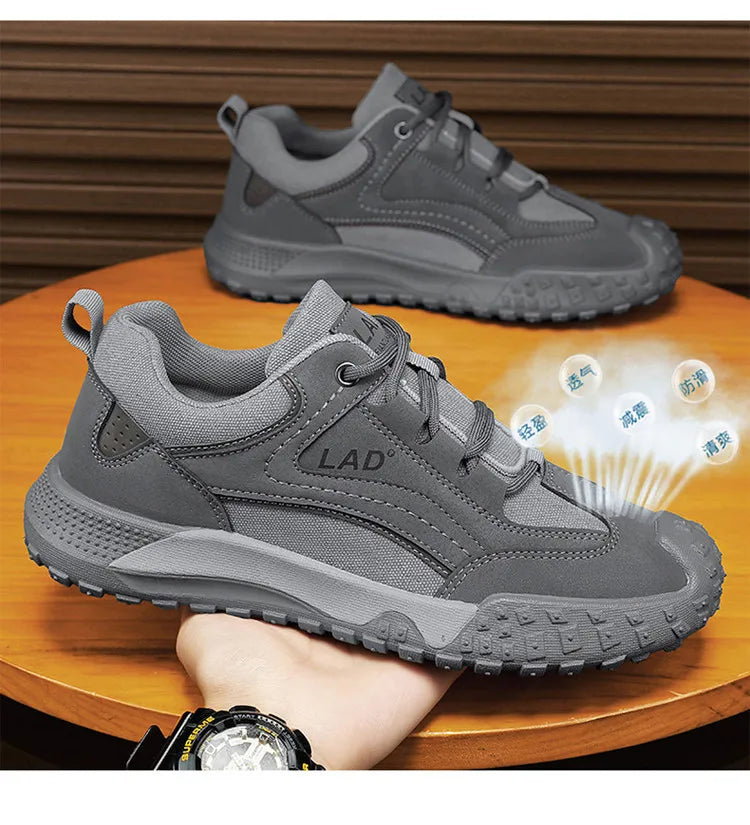 High Quality Men's Sneakers Classics Men Lace-up Shoe for Outdoor Breathable Hiking Shoes Comfortable Sneakers Male Safety Shoes