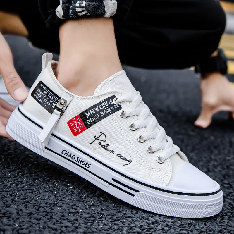 Fashion Men's Canvas Shoes Summer Breathable Men Casual Shoes Outdoor High Quality Sneakers Comfortable Low-Top Men tennis Shoes