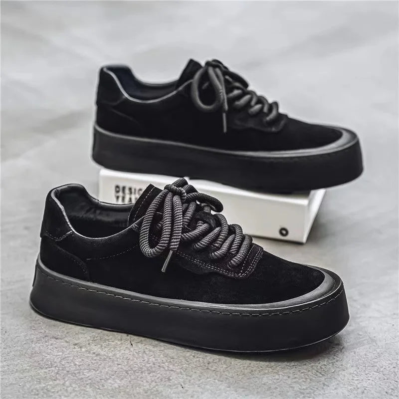 Korean Fashion Casual Canvas Sneakers Men Harajuku Platform Canvas Shoes Man Breathable Men's Vulcanized Shoes Zapatos De Lona