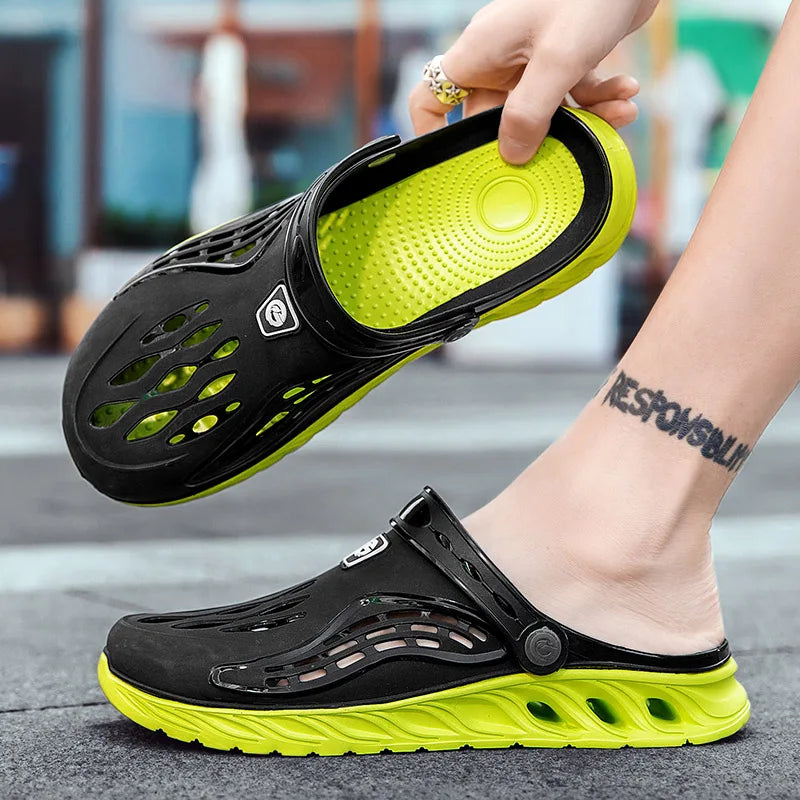 Summer Comfortable Men's Garden Clogs Male Outdoor EVA Injection Clogs Casual Sandal Men Beach Slippers Water Shoes Pool Sandals