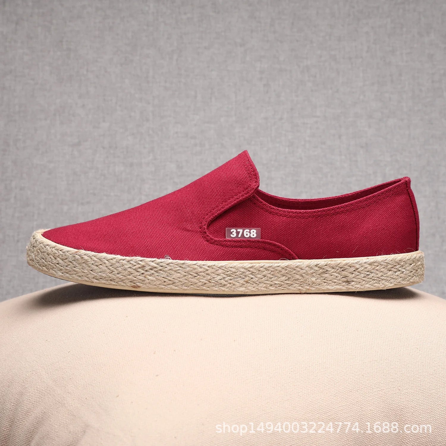 Soft Espadrilles Men Hemp Loafers Slip on Shoes Fashion Mens Shoes Casual Male Breathable Canvas Spring Rubber Sneakers Men