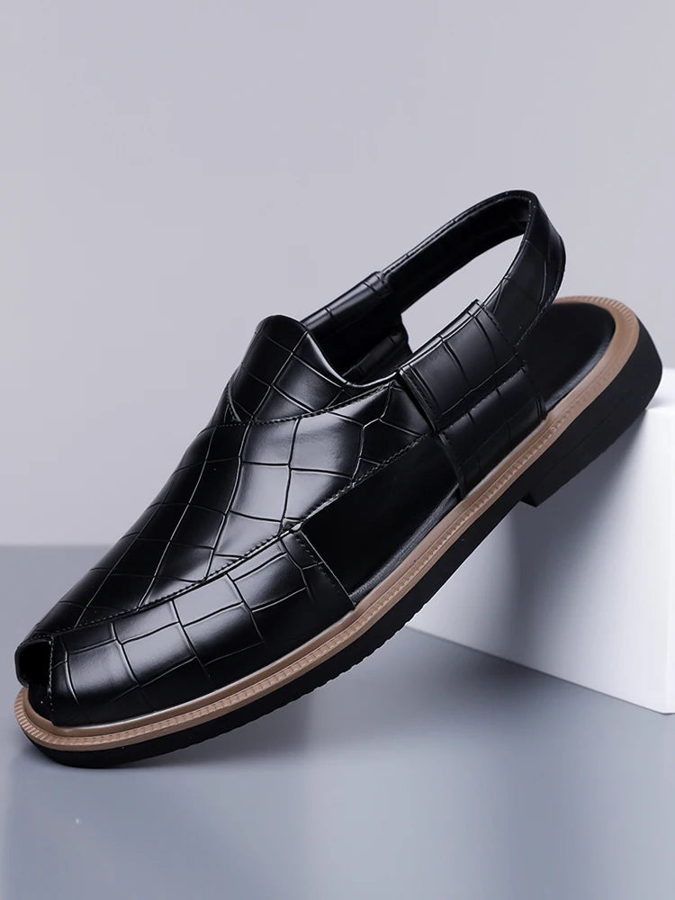 Men's Summer Fashionable Breathable Sandals Wear-Resistant Anti-Slip Comfortable Versatile Trendy Men's Shoes-2021