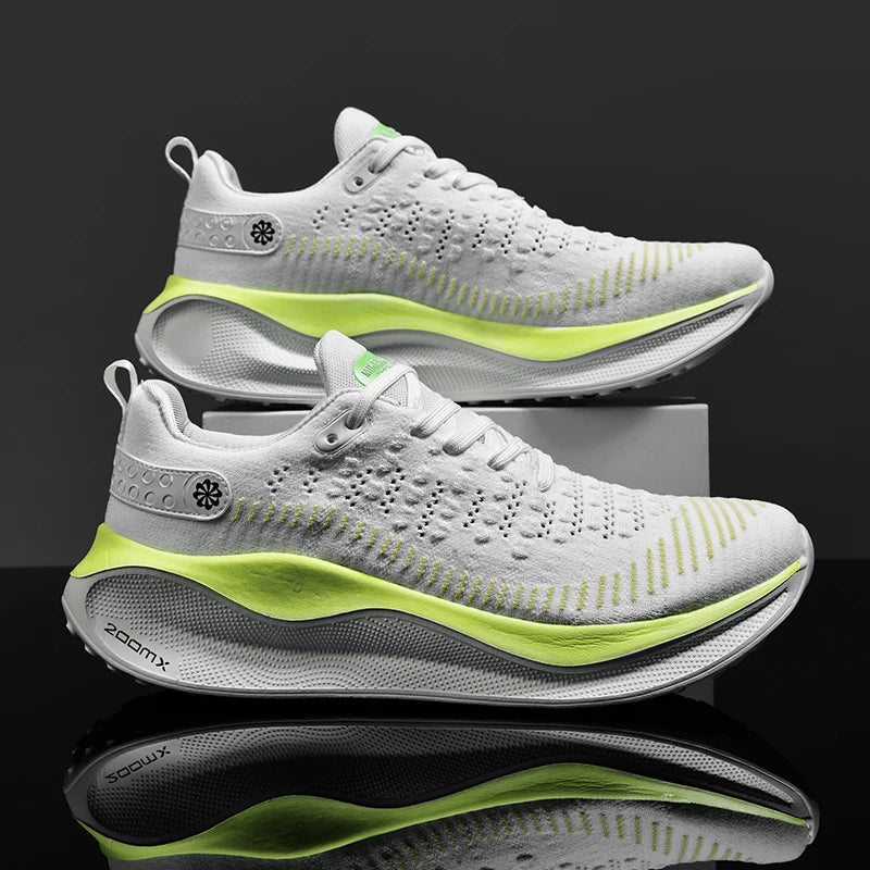 Men's breathable mesh thick-sole running shoes four season soft-sole non-slip outdoor casual sports shoes fashion light sneakers