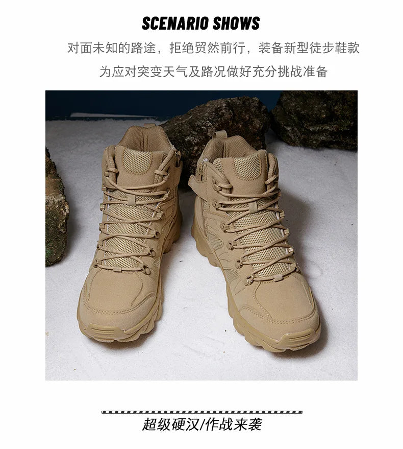New Men's Boots Outdoor Hiking Boots Men Winter Desert Boots Motocycle Boots Zapatos Hombre