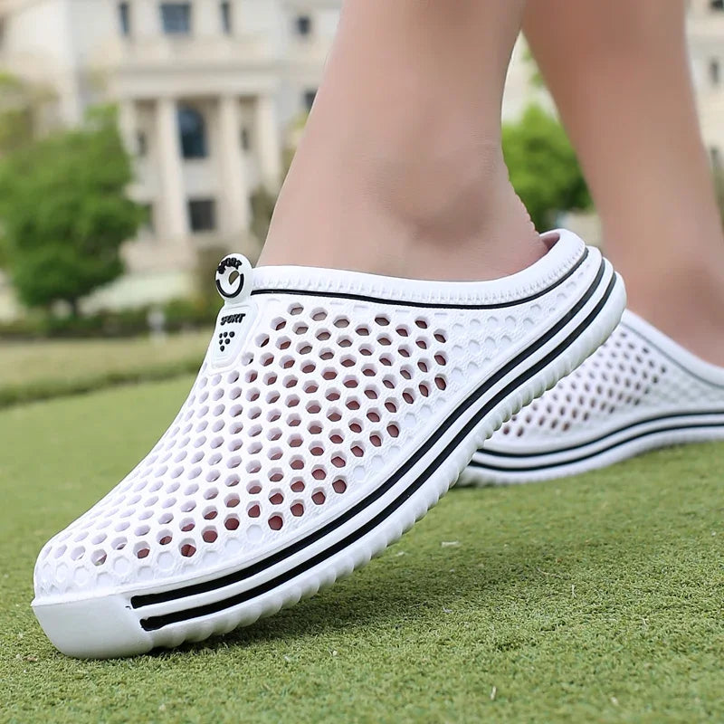 YRZL Men Slippers Lightweight Breathable Fashion Women Shower Slipper High Quality Beach Couple Flip Flop Swimming Shoes