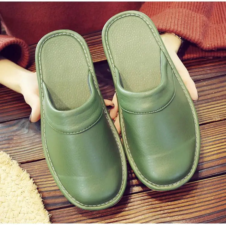 Inexpensive slippers house men indoor slides shoes big size 47 48 man mules closed toe faux leather slippers unisex couple shoes