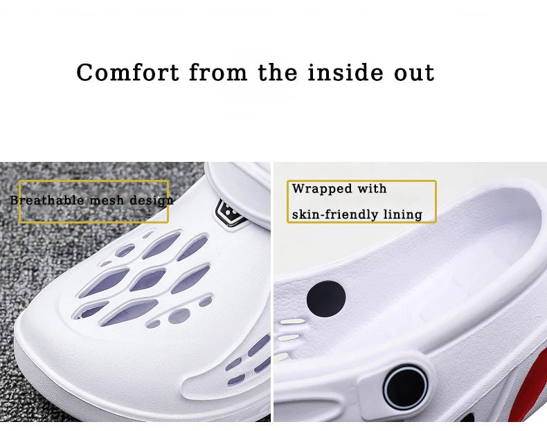 Male Slippers EVA Outdoor Vacation Simple Sandals Indoor Anti-slip Waterproof Clogs Off White Shose Summer Platform Shoes