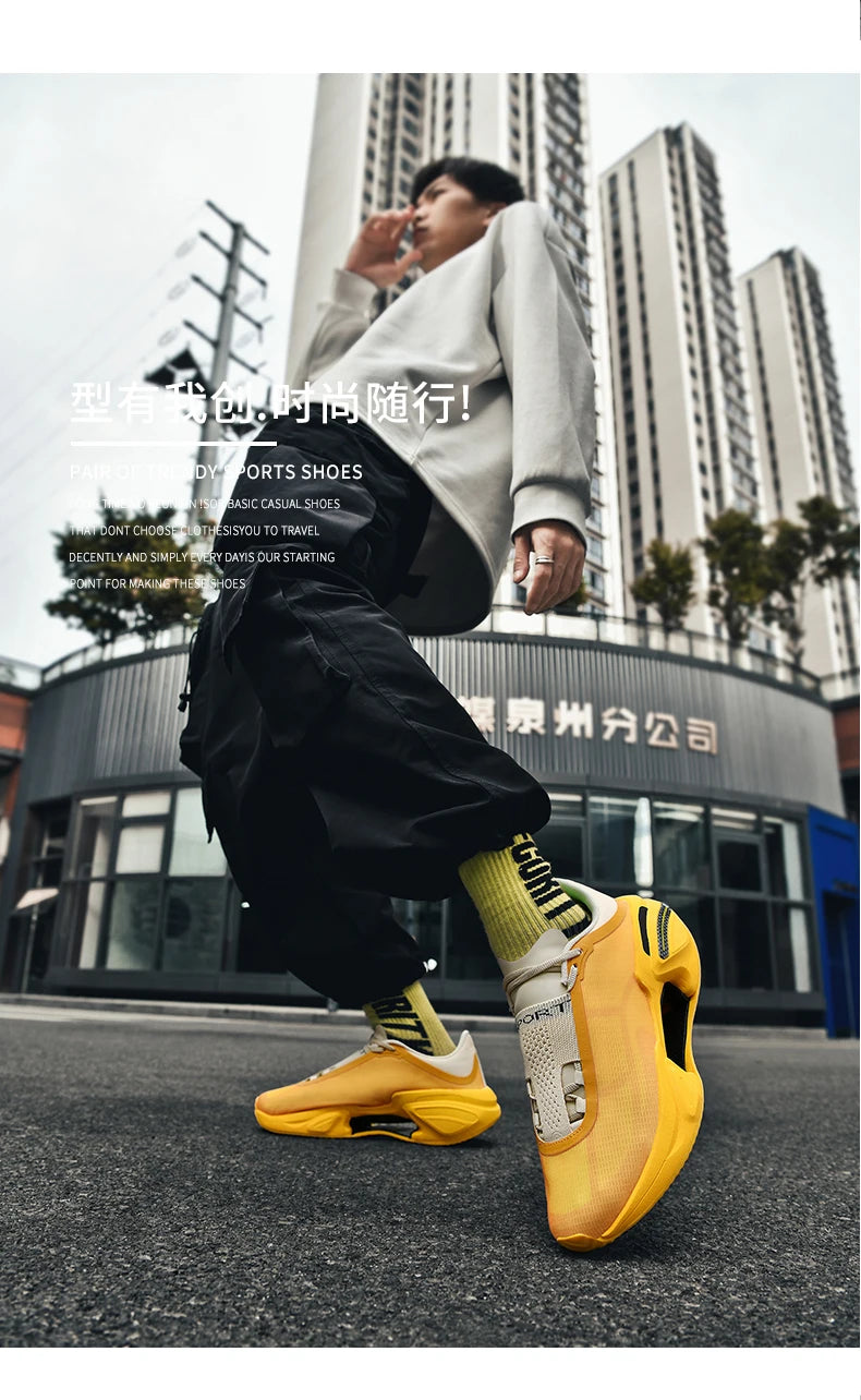 Men's Basketball Shoes Breathable Cushioning Non-Slip Wearable Runing Shoes Gym Training Athletic Basketball Sneakers for Women