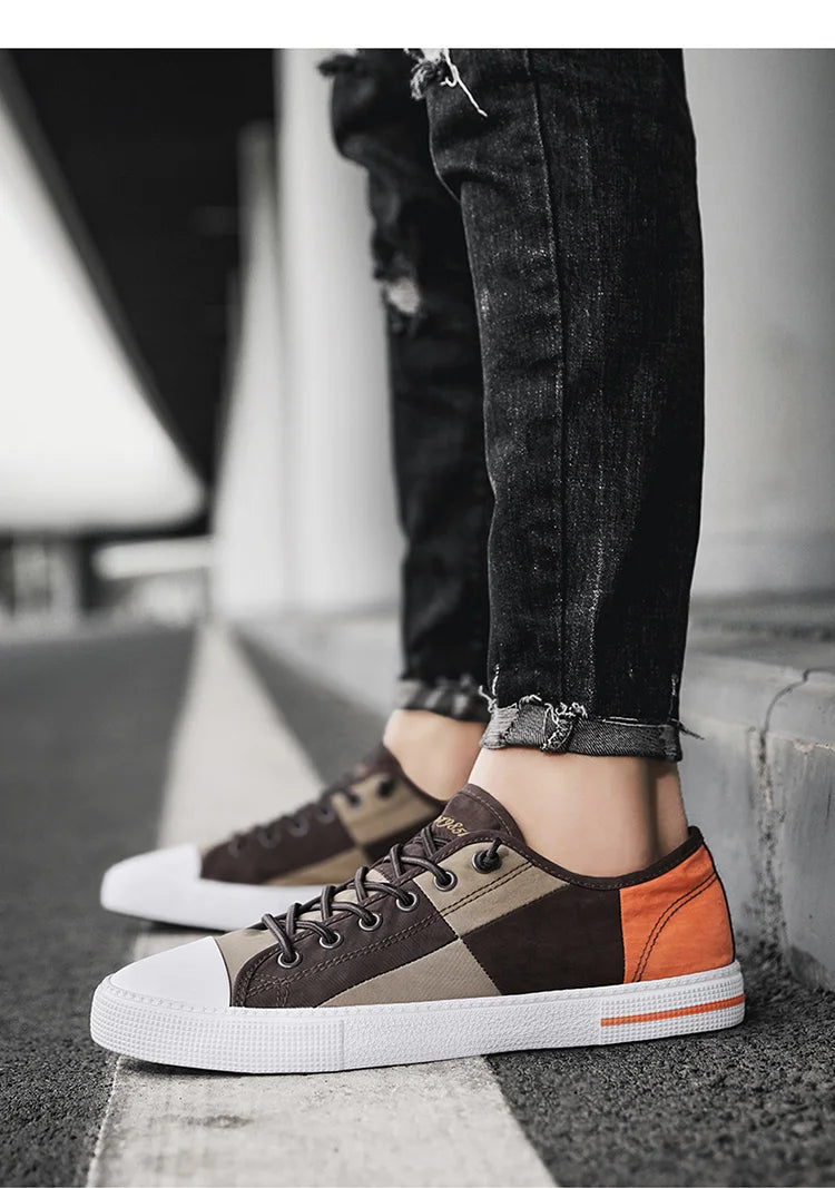 Men Sneakers Casual Shoes Men Flat Brand Fashion Canvas Shoes Comfortable Driving Tennis Sports Shoes Student