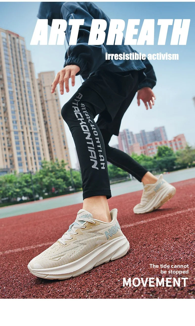 Men Sports Running Shoes Casual Carbon Plate Marathon Breathable Lightweight Women's Comfortable Athletic Nonskid Sneakers