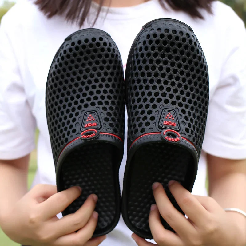 YRZL Men Slippers Lightweight Breathable Fashion Women Shower Slipper High Quality Beach Couple Flip Flop Swimming Shoes