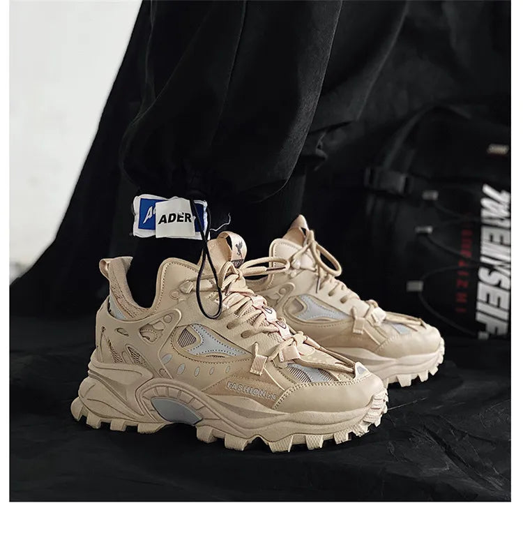 Men's Vulcanized Shoes Luxury Sneakers Harajuku Chunky Sneakers Autumn Running Footwear Male High Fashion Zapatos Hombre