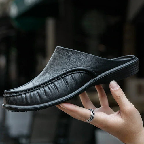 2025 Men Shoes EVA Slip on Flats Shoes Men's Slippers Men Walking Half Slipper Comfortable Soft Household Sandals