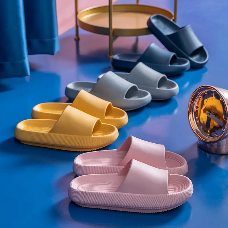 Big Size 48 49 Men Slippers Women Soft EVA Platform Thick Sole Slides Summer Beach Sandals Couples Home Anti-Slip Bathroom Shoes